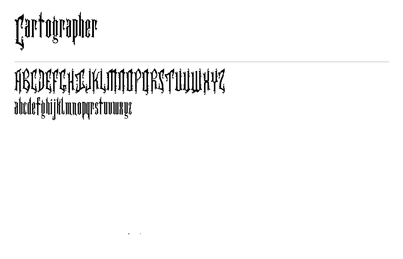 Cartographer Font preview