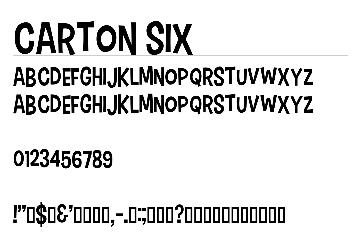 Carton Six Font preview