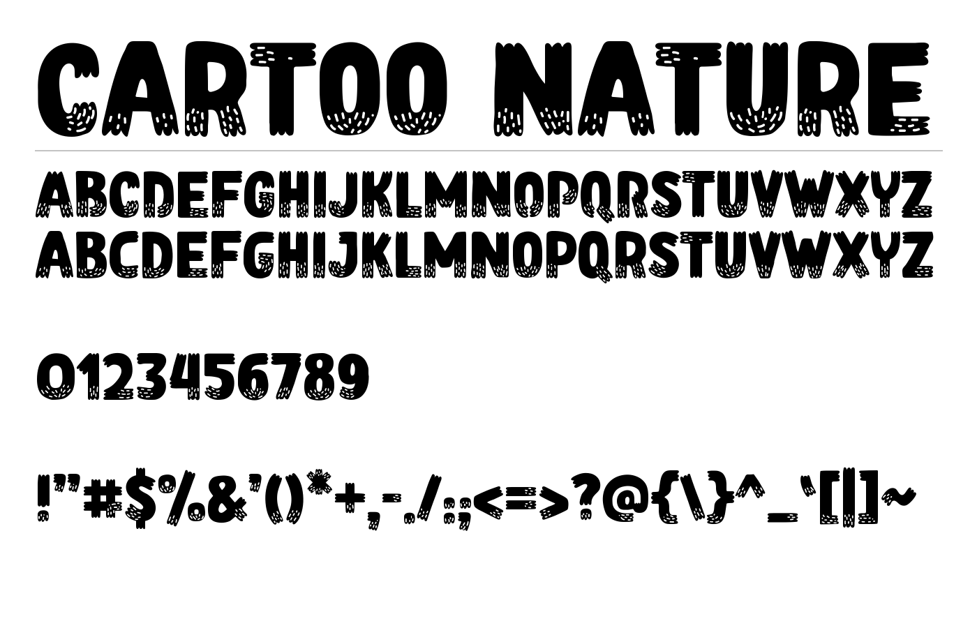 Cartoo Nature Font preview