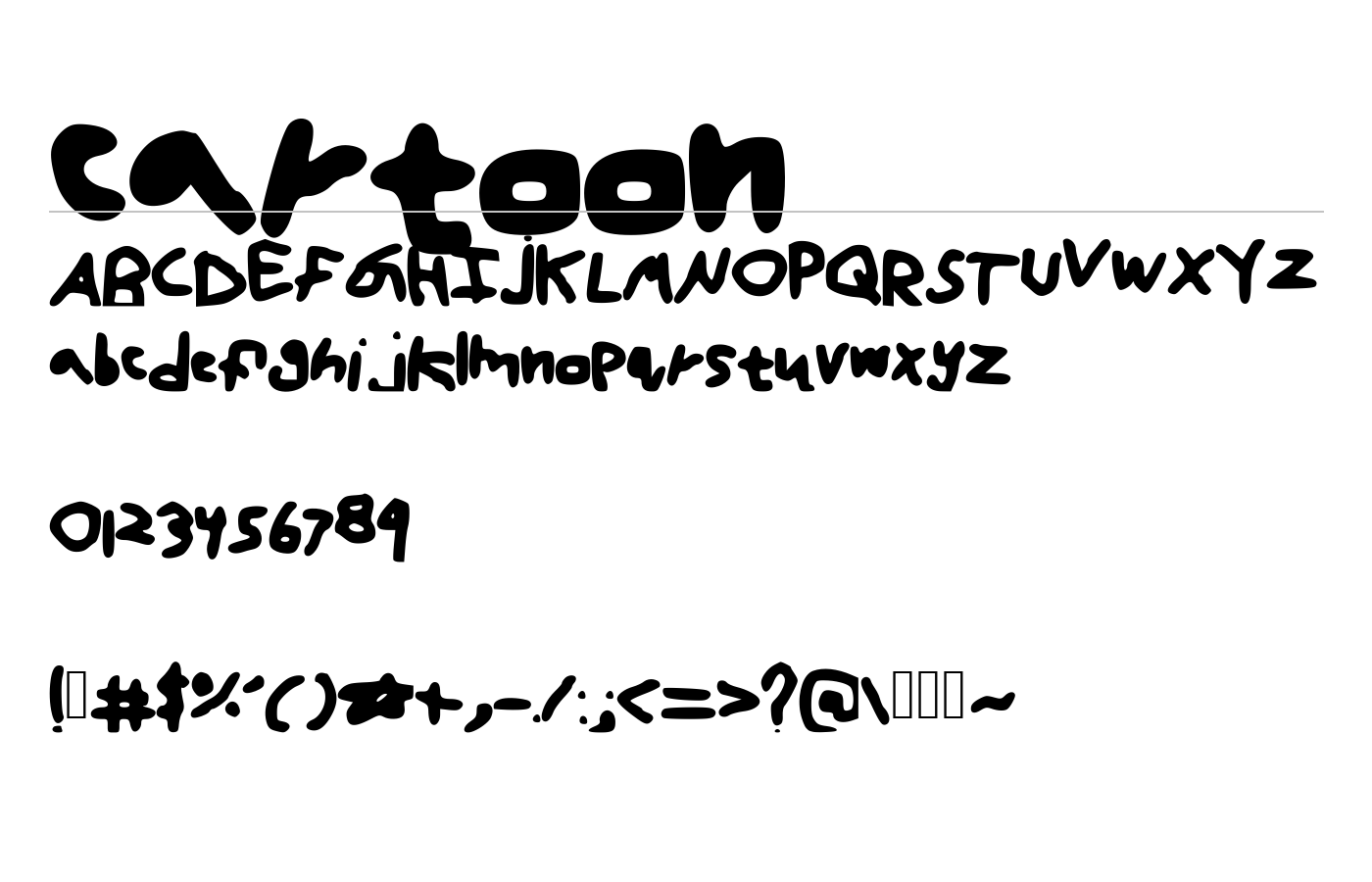 cartoon Font preview