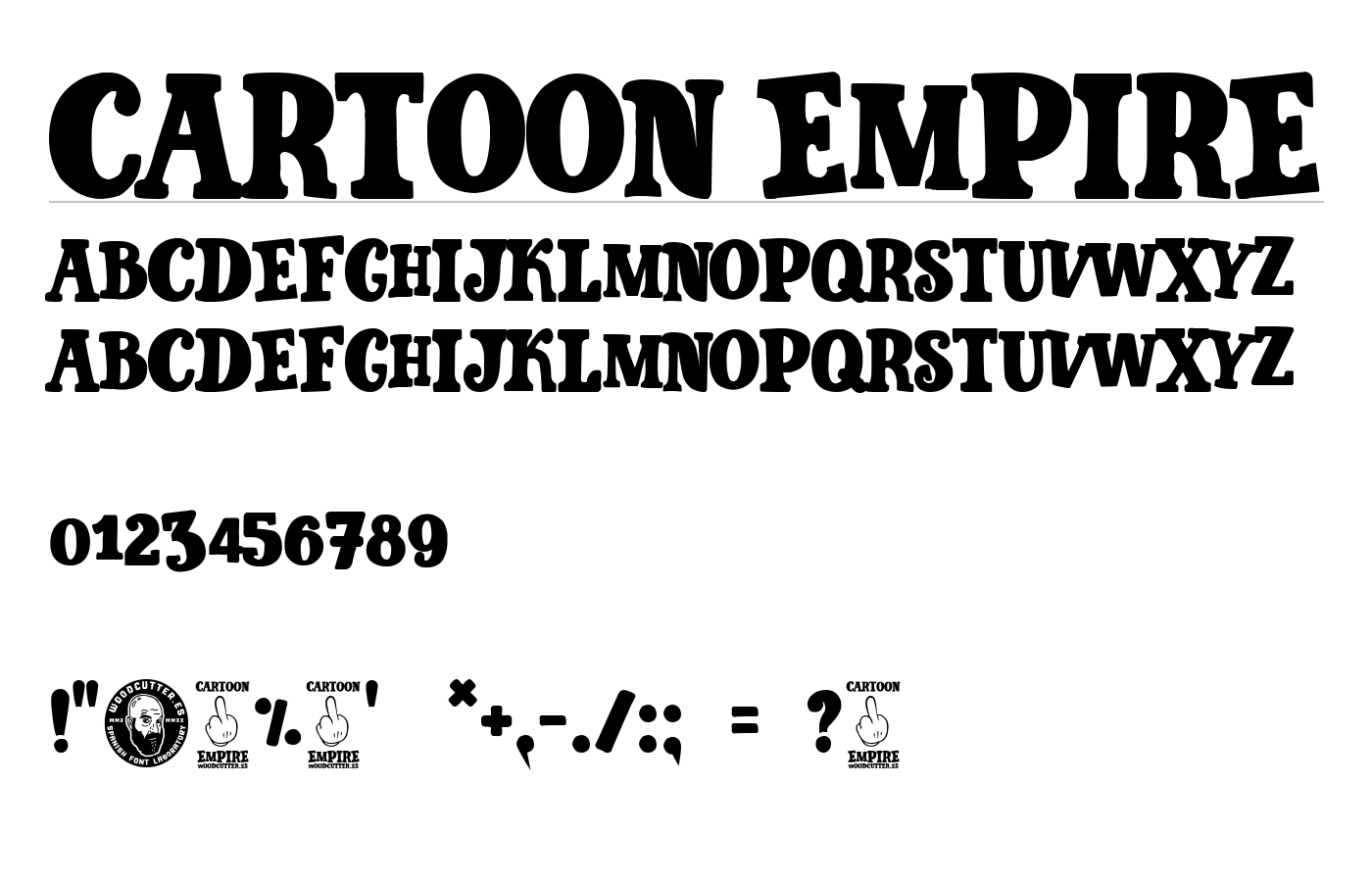 Cartoon Empire Font preview