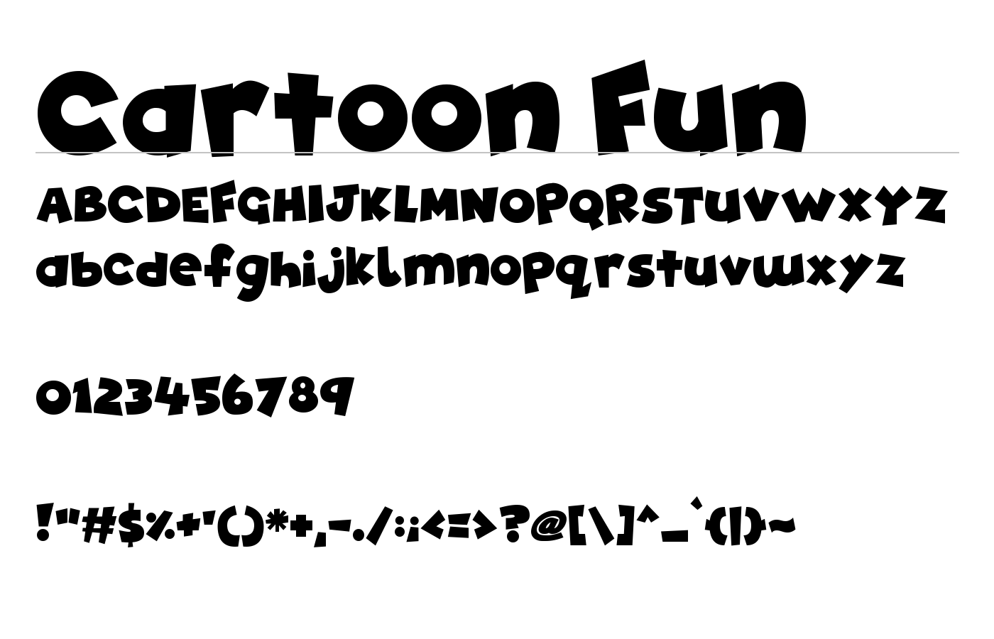 Cartoon Fun Font preview