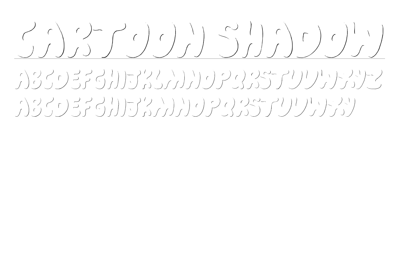 Cartoon Shadow Font preview