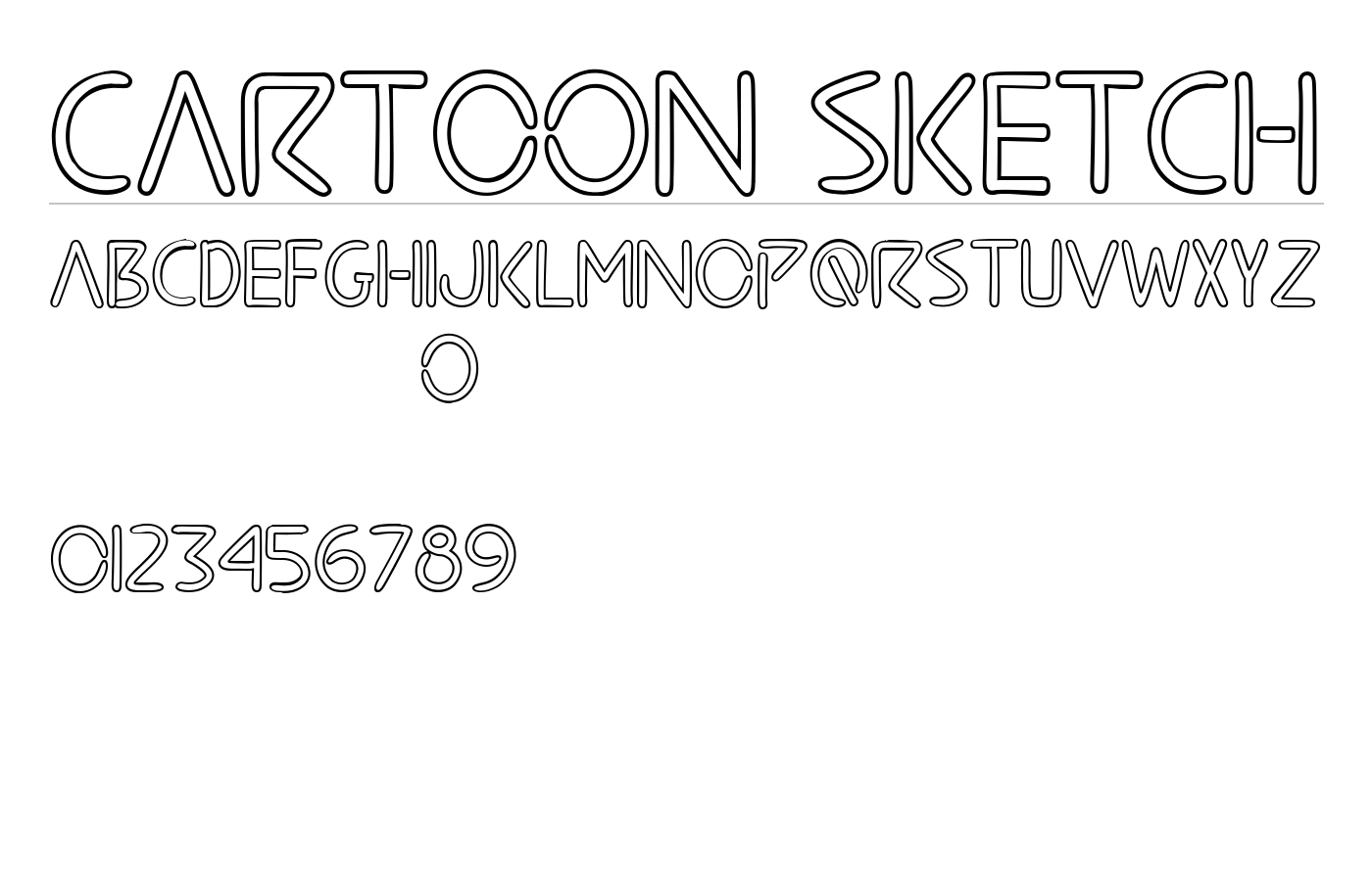 CARTOoN SKETCH Font preview