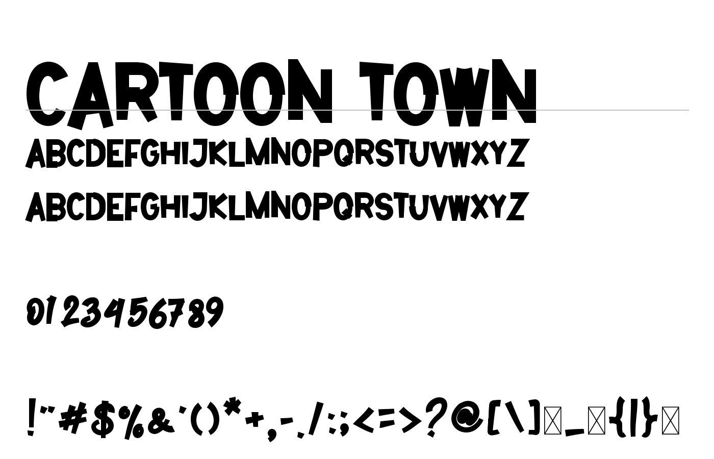 Cartoon Town Font preview