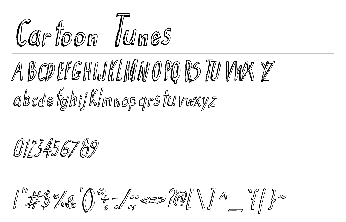 Cartoon Tunes Font preview