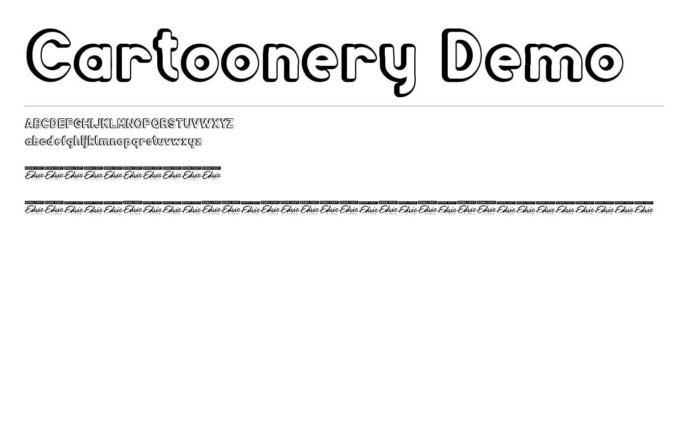 Cartoonery Demo Font preview