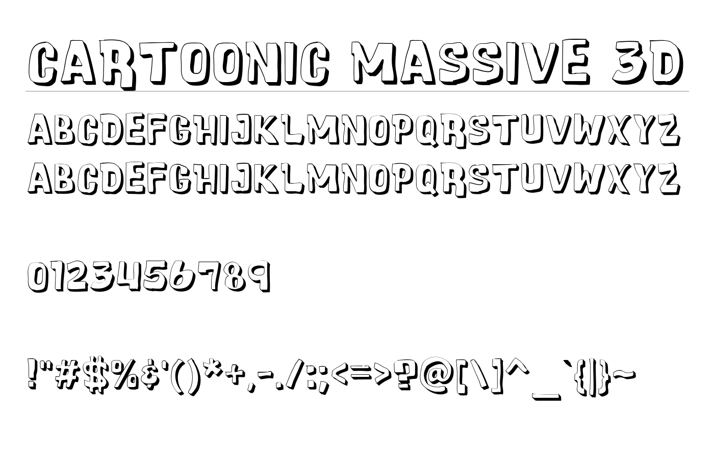 Cartoonic Massive Font preview