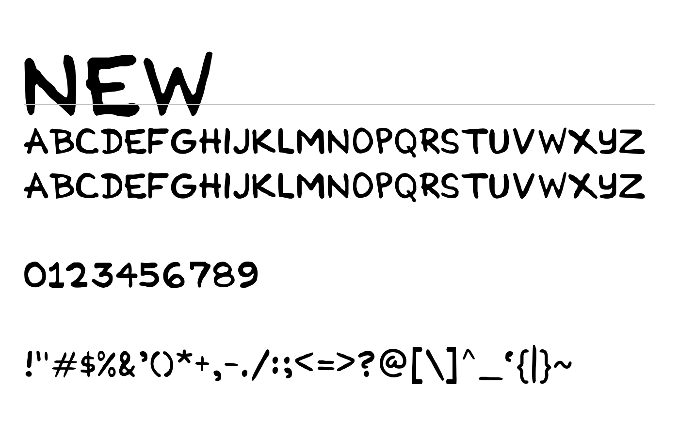 Cartoonist Simple Font preview