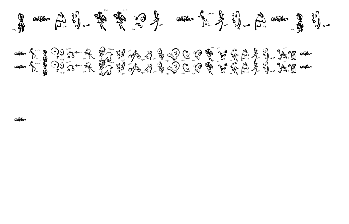 Cartoons Abstract Font preview
