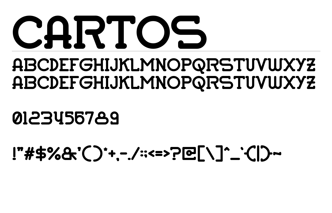 Cartos Font preview