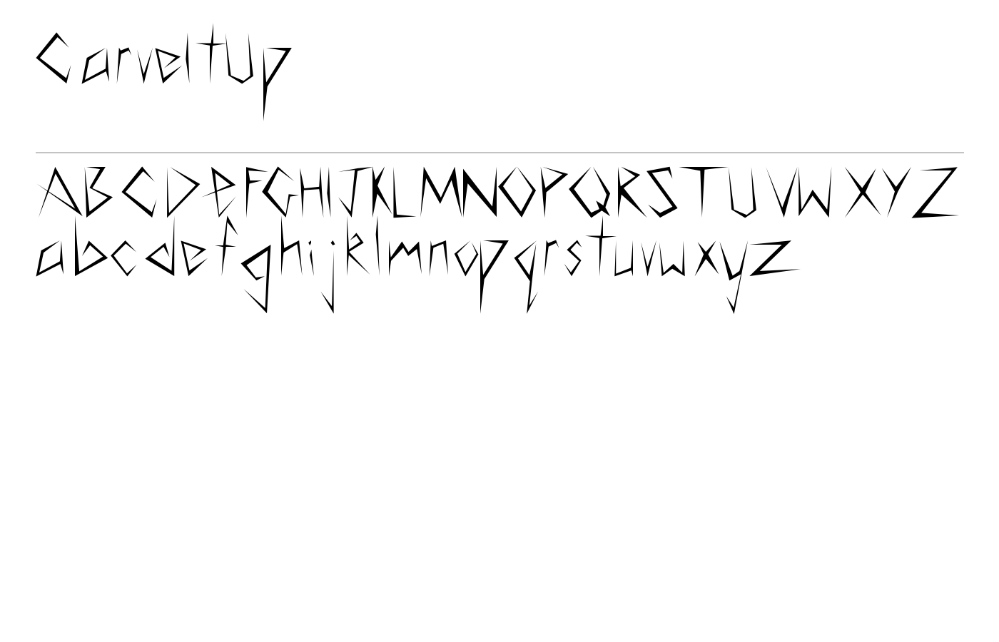 CarveItUp Font preview