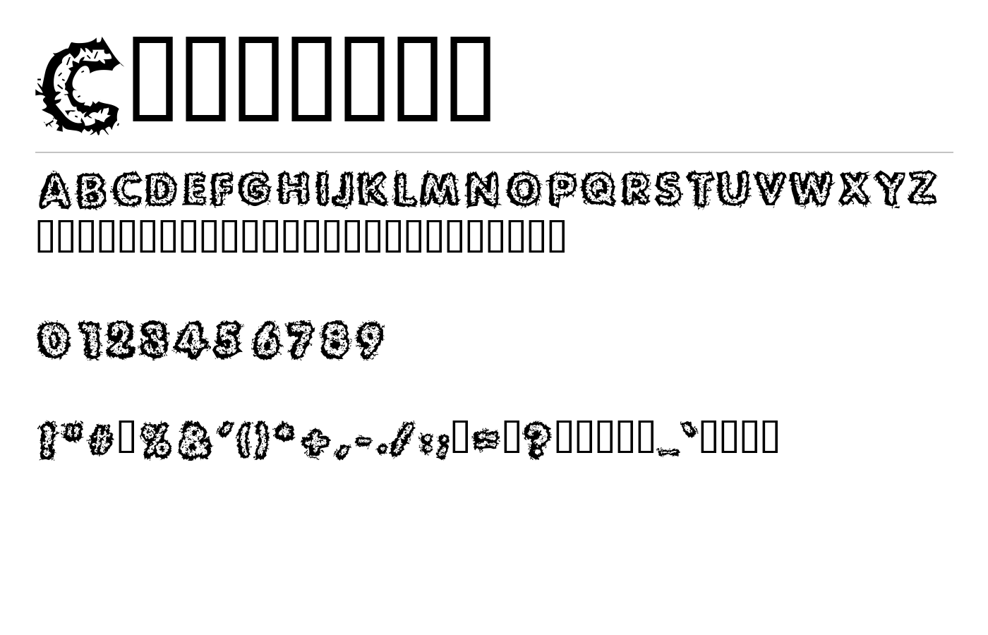 Carvings Font preview