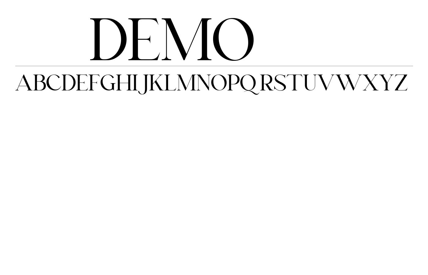 cary DEMO Font preview