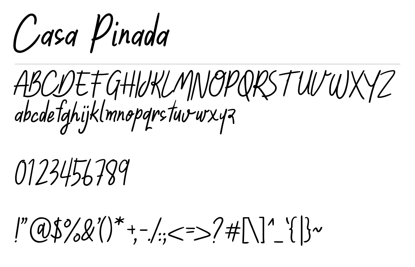 Casa Pinada Font preview