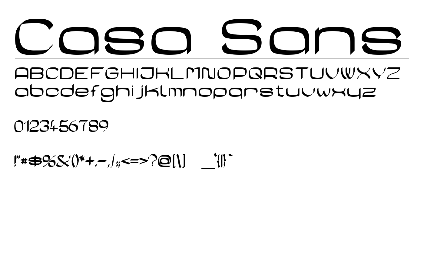 Casa Sans Font preview