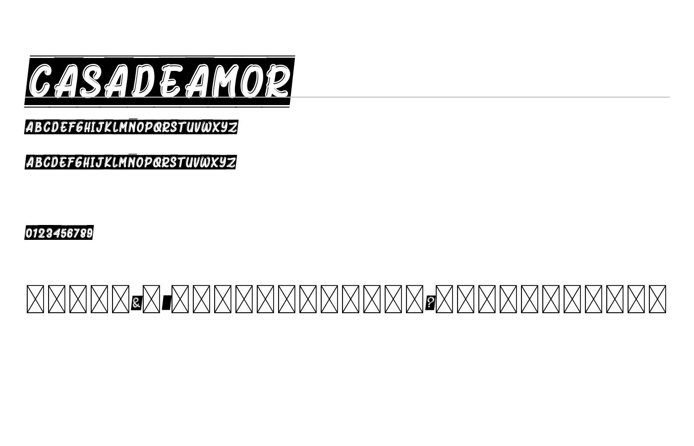 Casadeamor Font preview