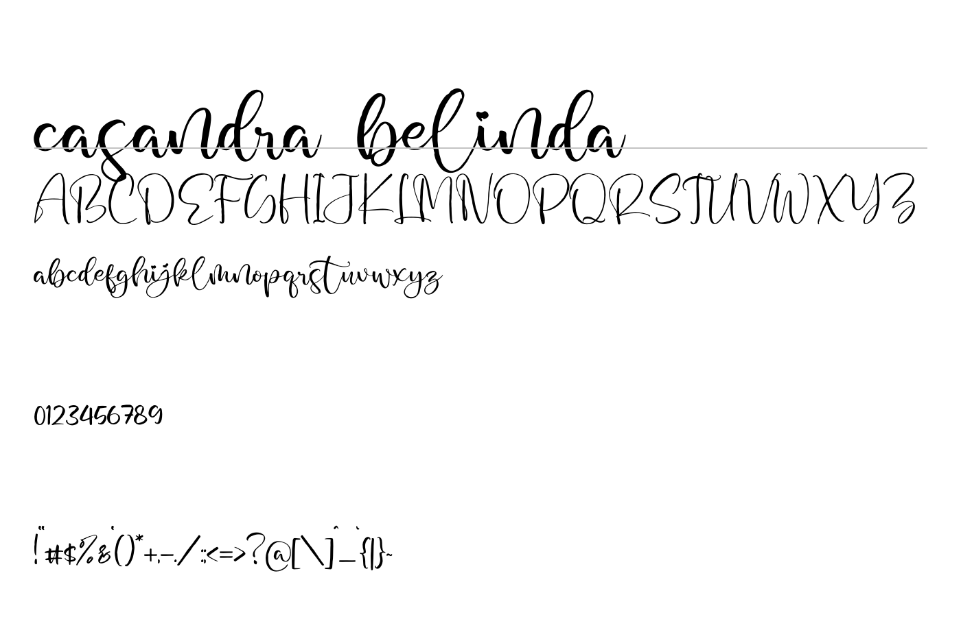 Casandra Belinda Font preview