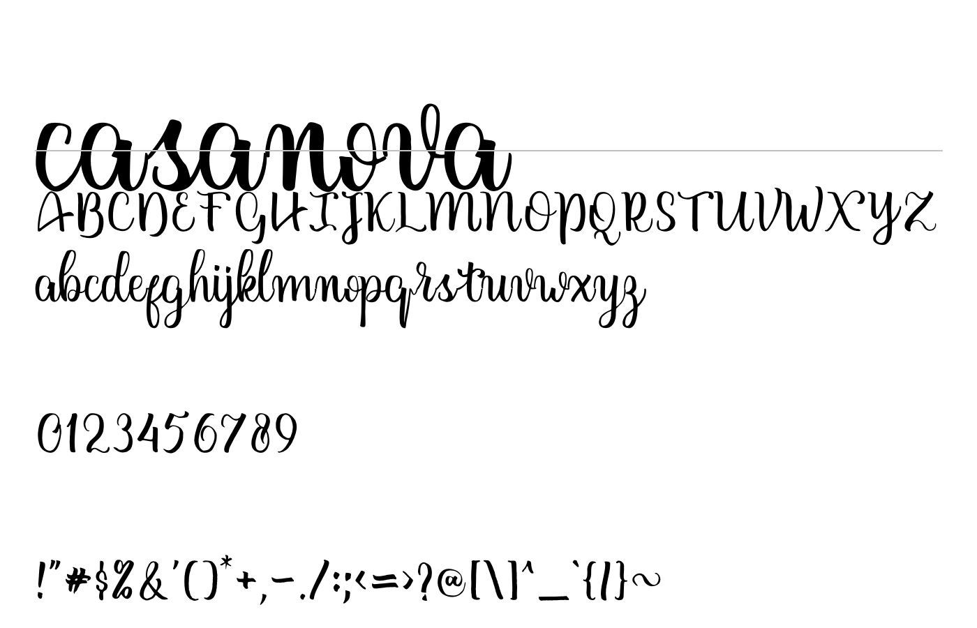 casanova Font preview