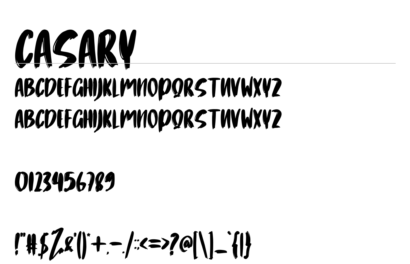 Casary Font preview