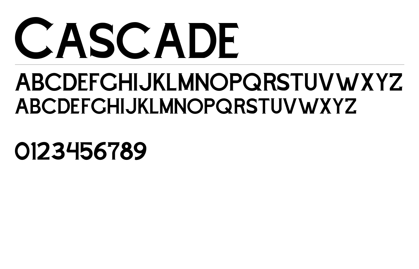Cascade Motorcycle Font preview