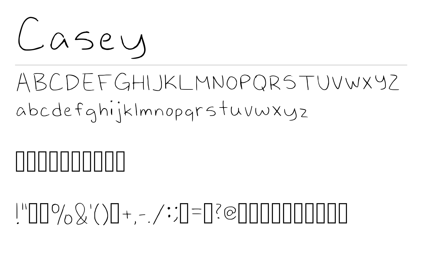 Casey Font preview