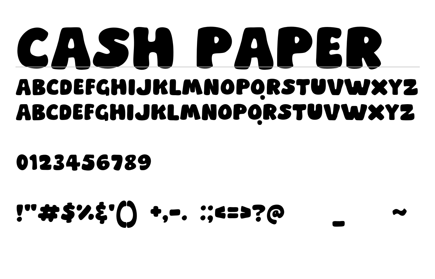 Cash Paper Font preview