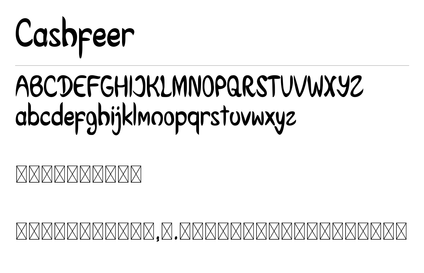 Cashfeer Font preview