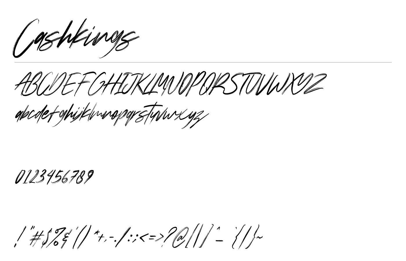 Cashkings Font preview