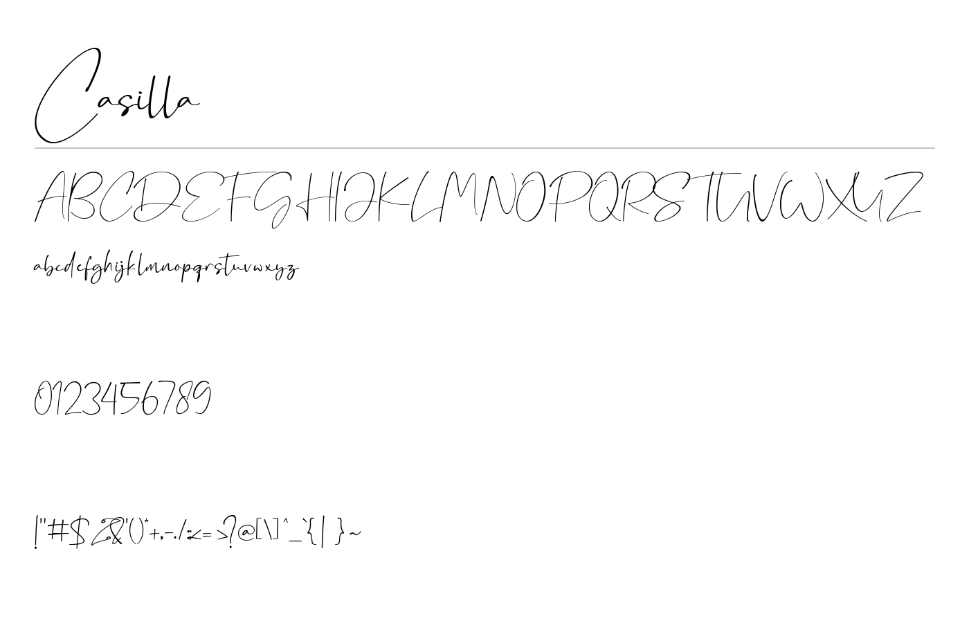 Casilla Font preview