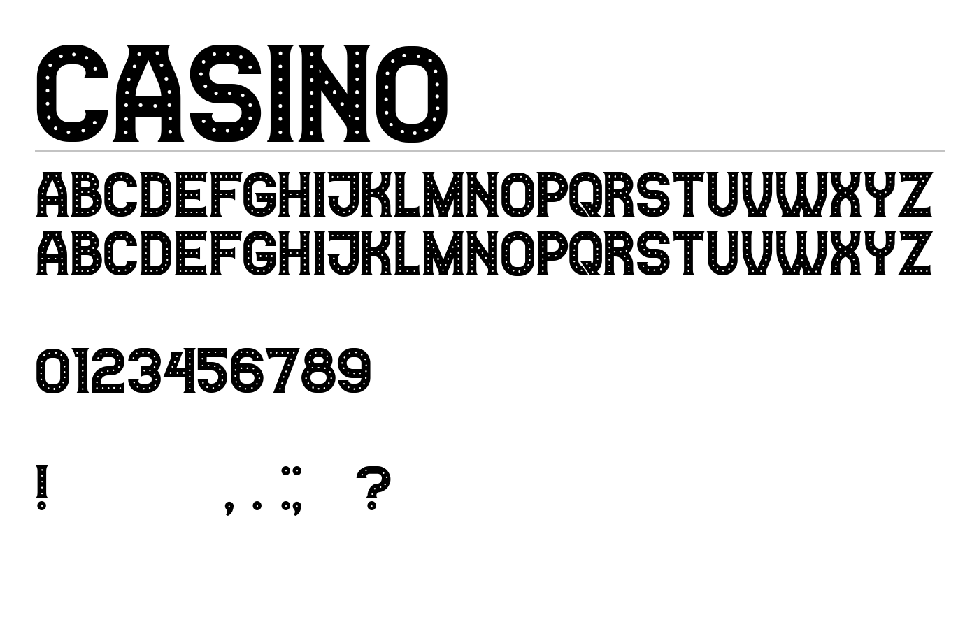 Casino Font preview