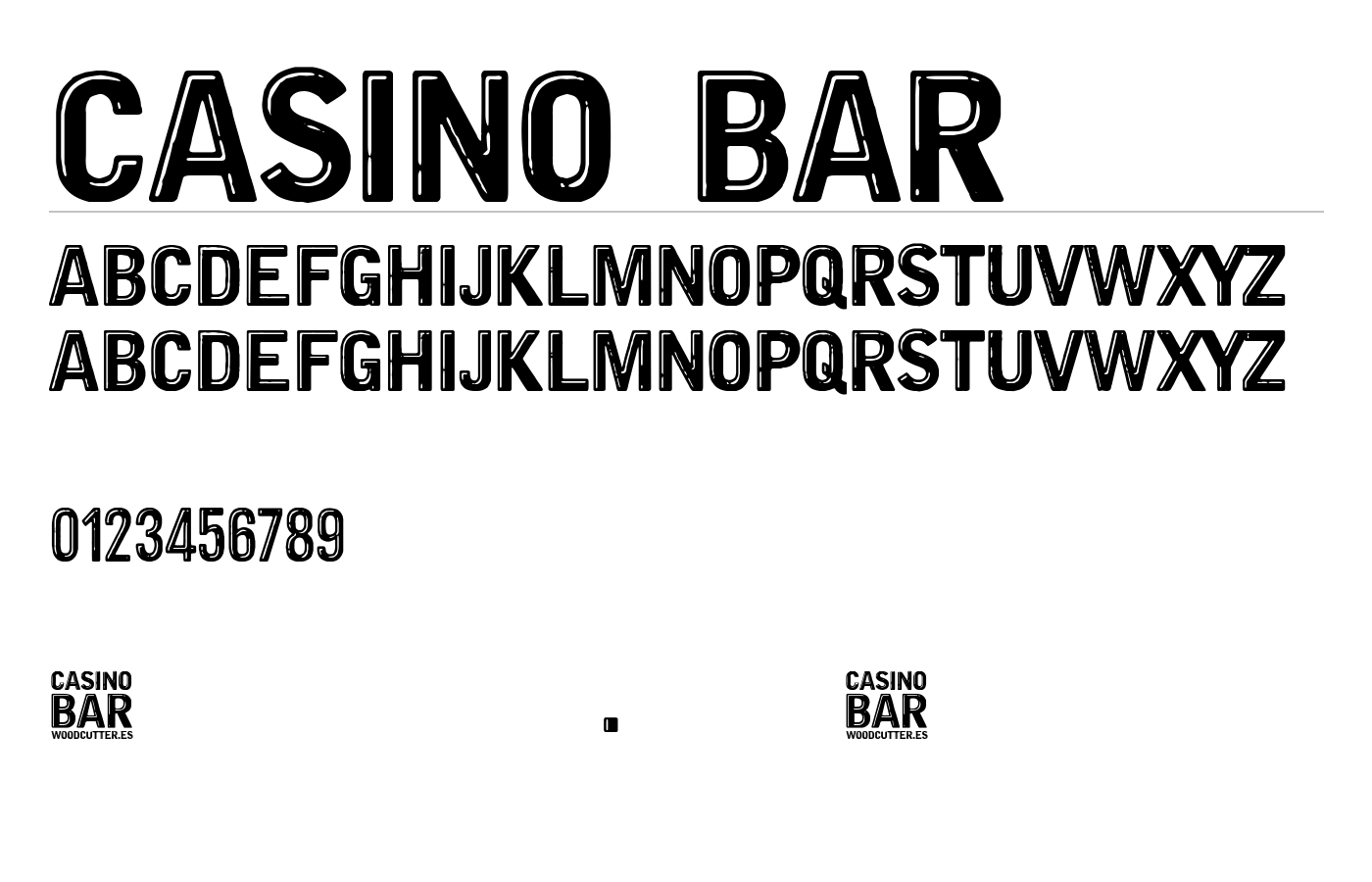 Casino Bar Font preview