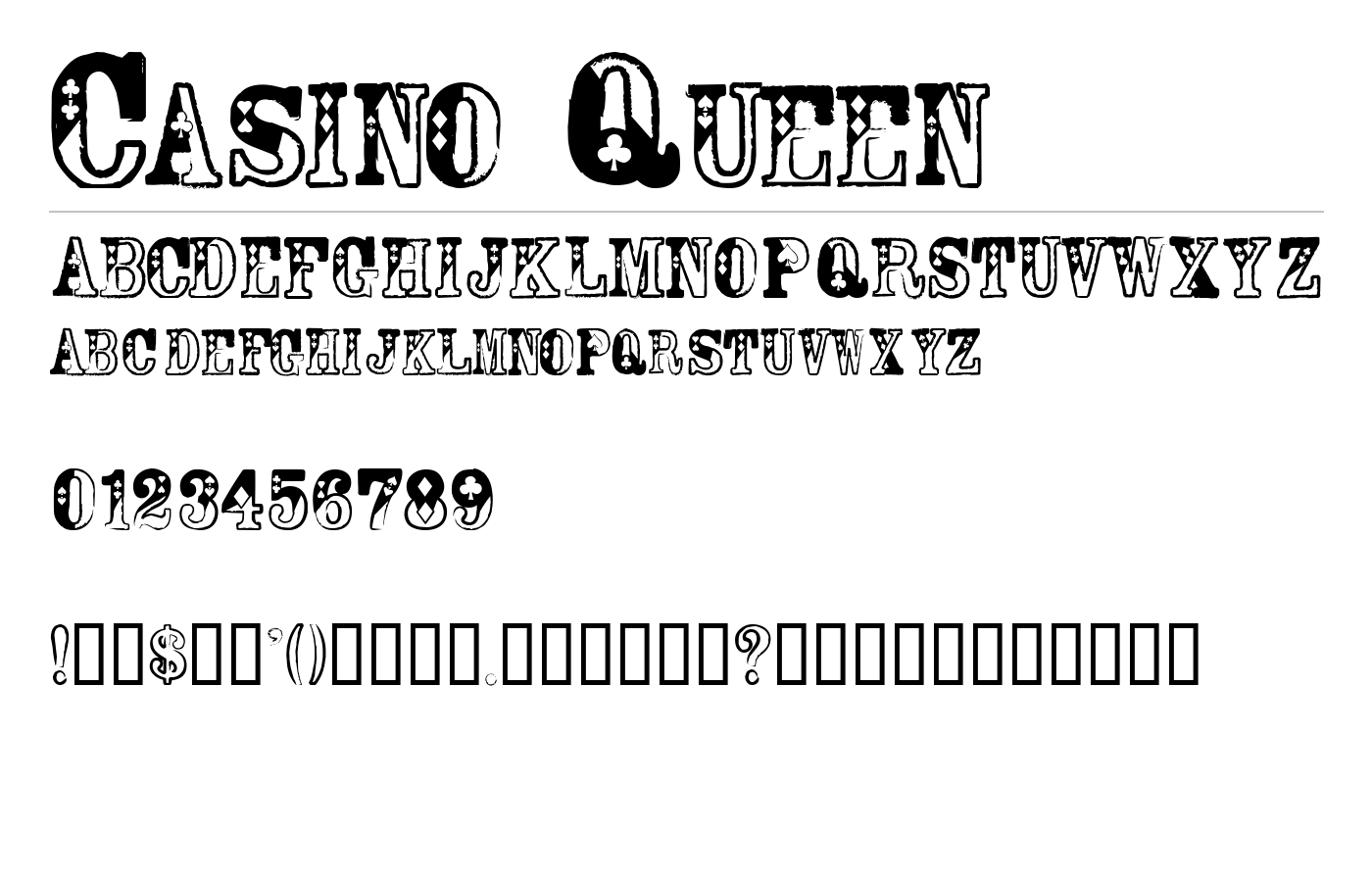Casino Queen Font preview