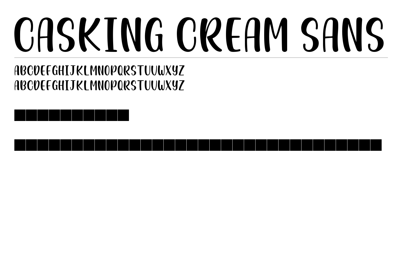 Casking Cream Sans Font preview