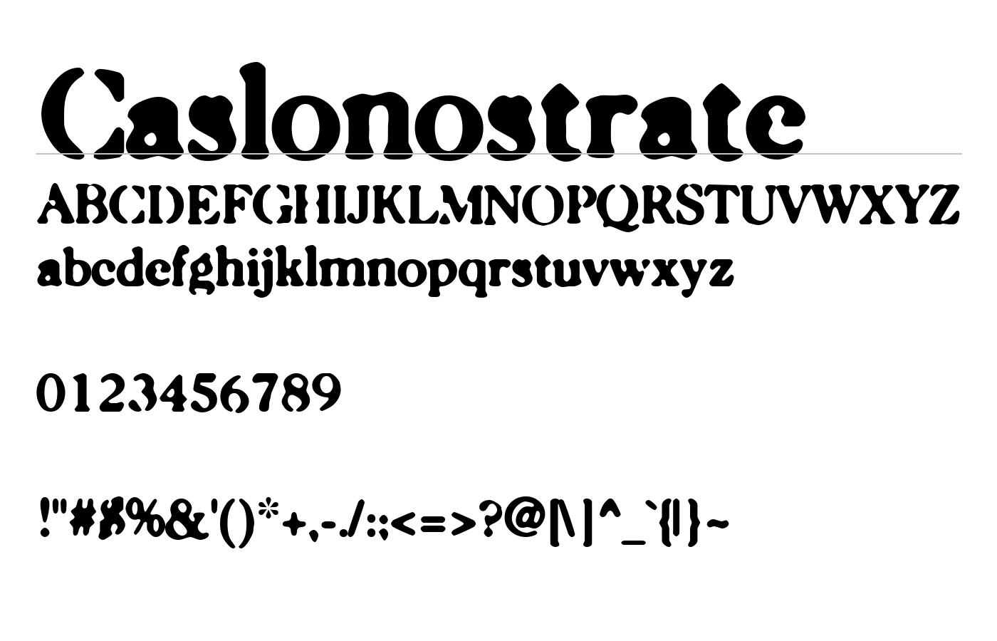 Caslonostrate Font preview