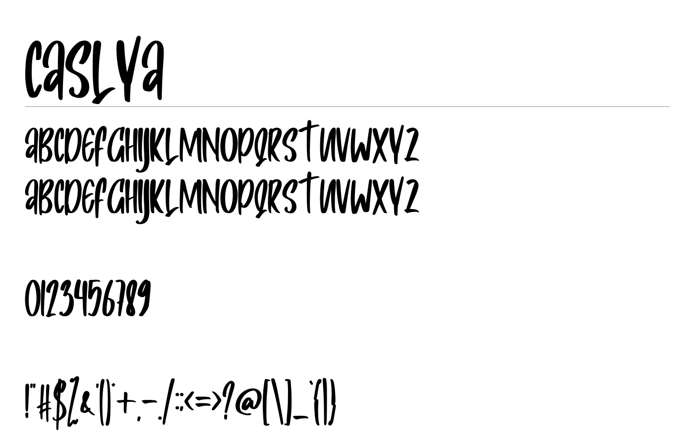 Caslya Font preview