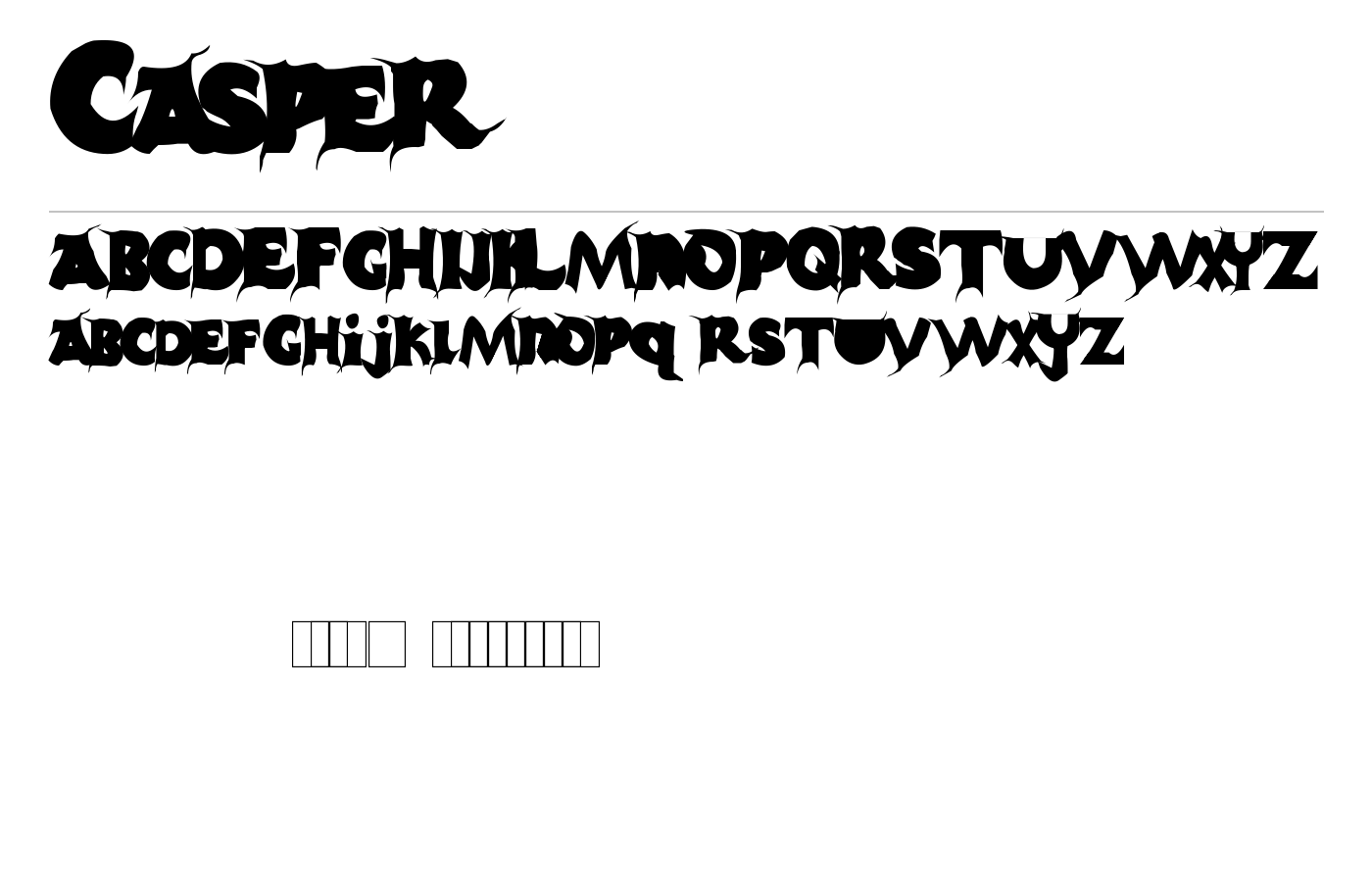 Casper Font preview