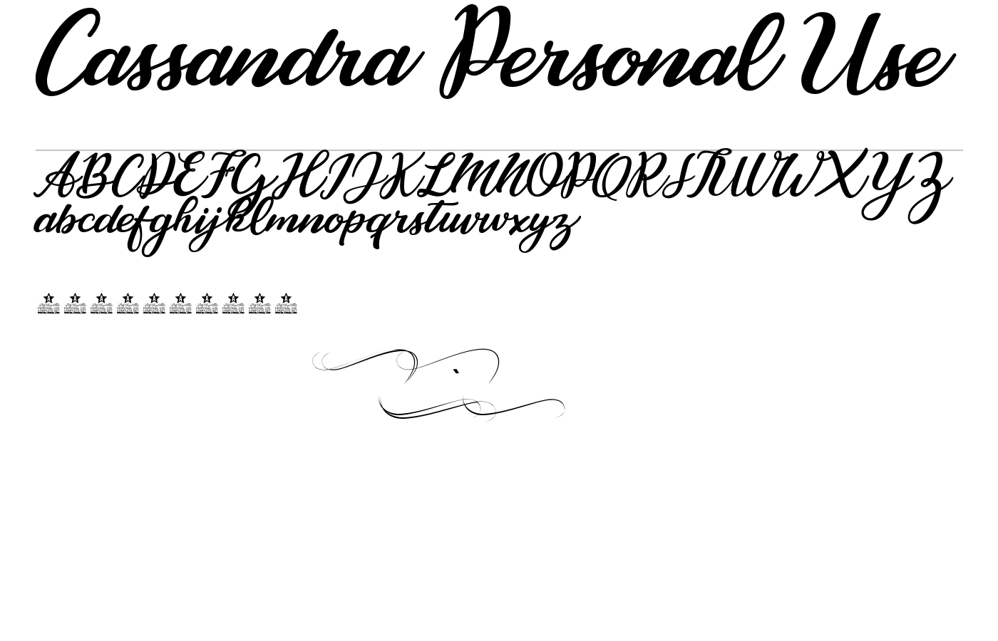 Cassandra Personal Use Font preview