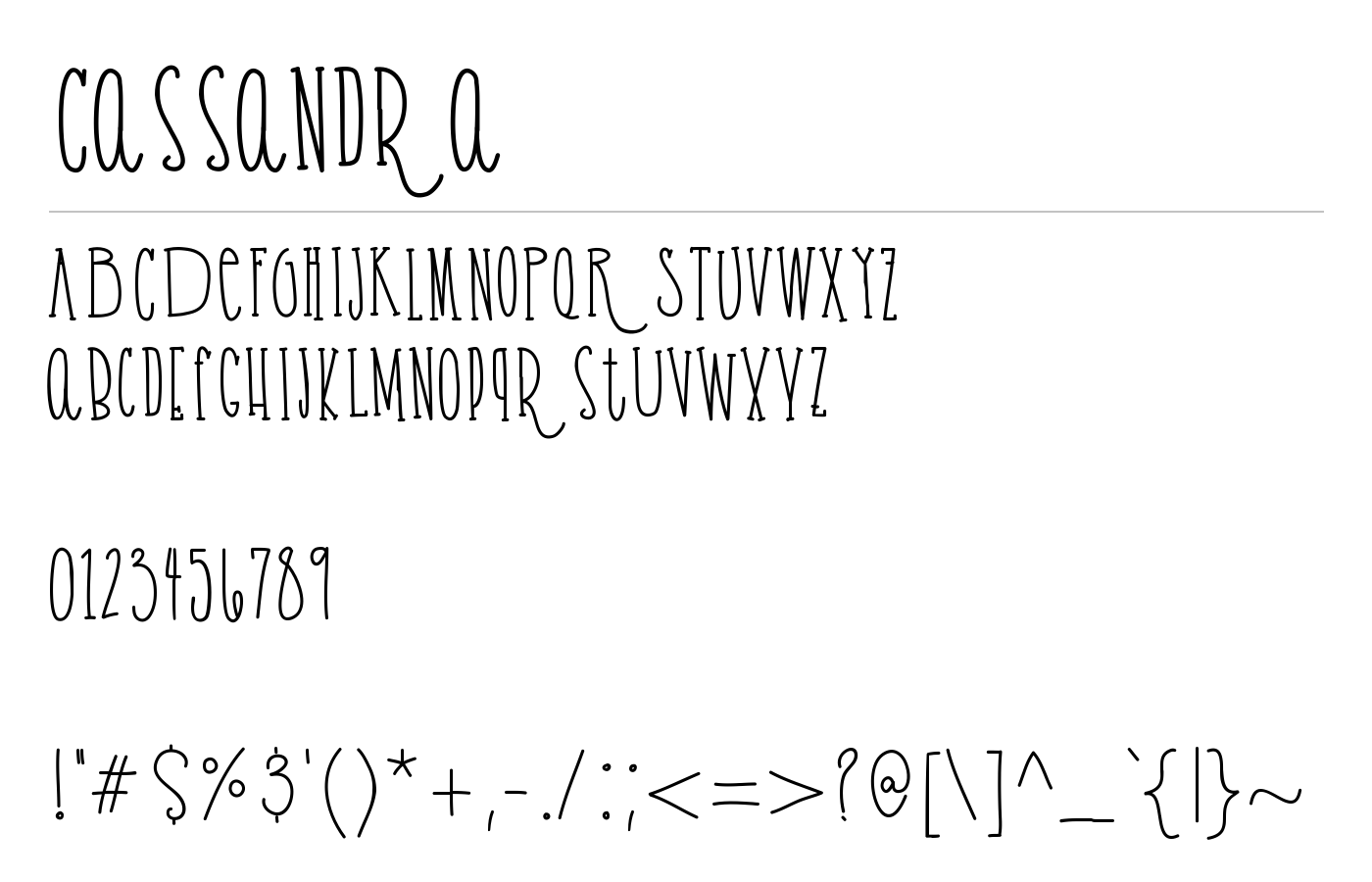 Cassandra Font preview