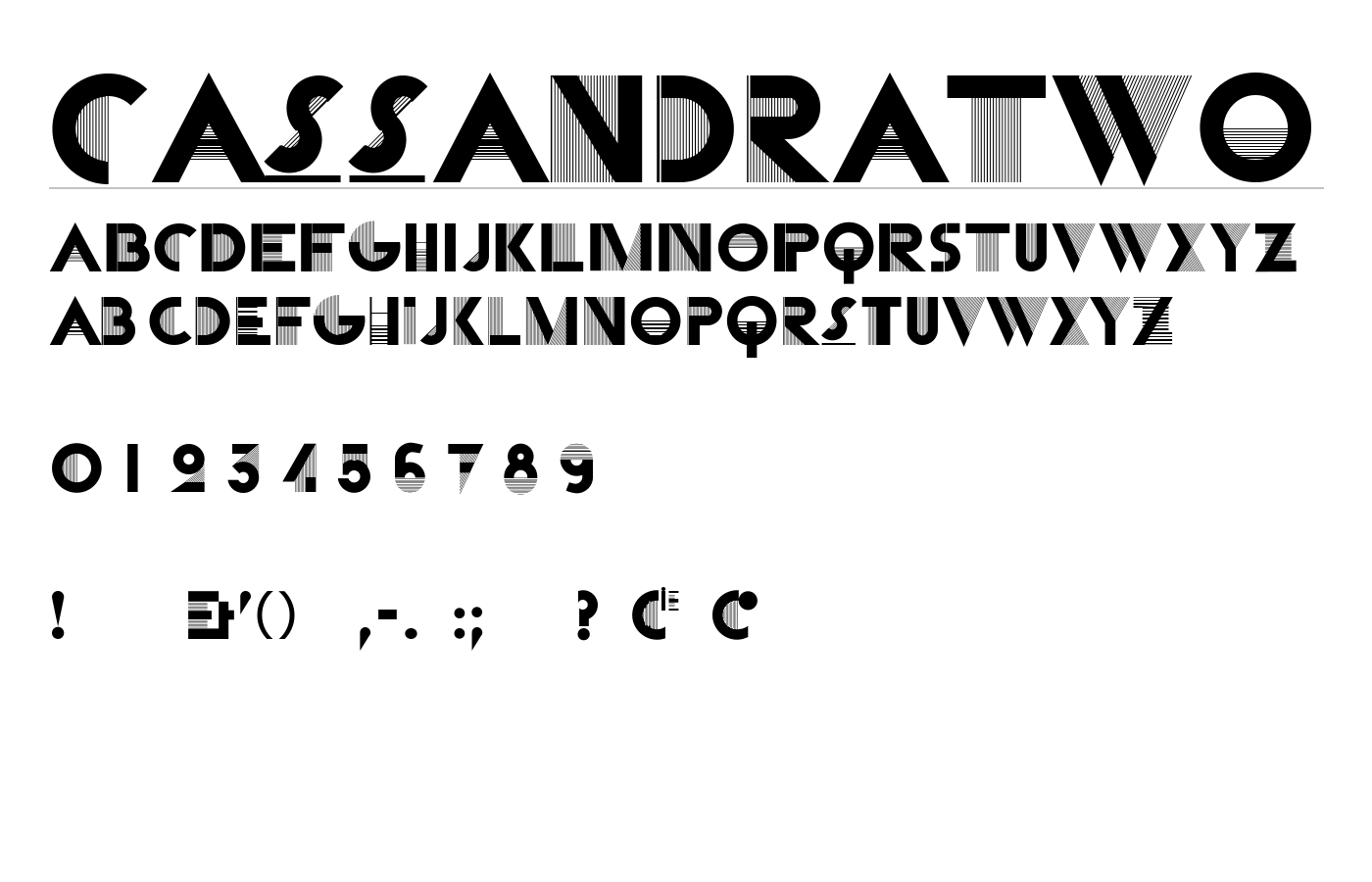 CassandraTwo Font preview