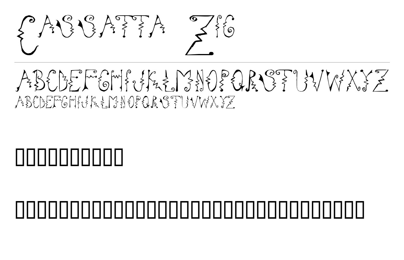 Cassatta Zig Font preview
