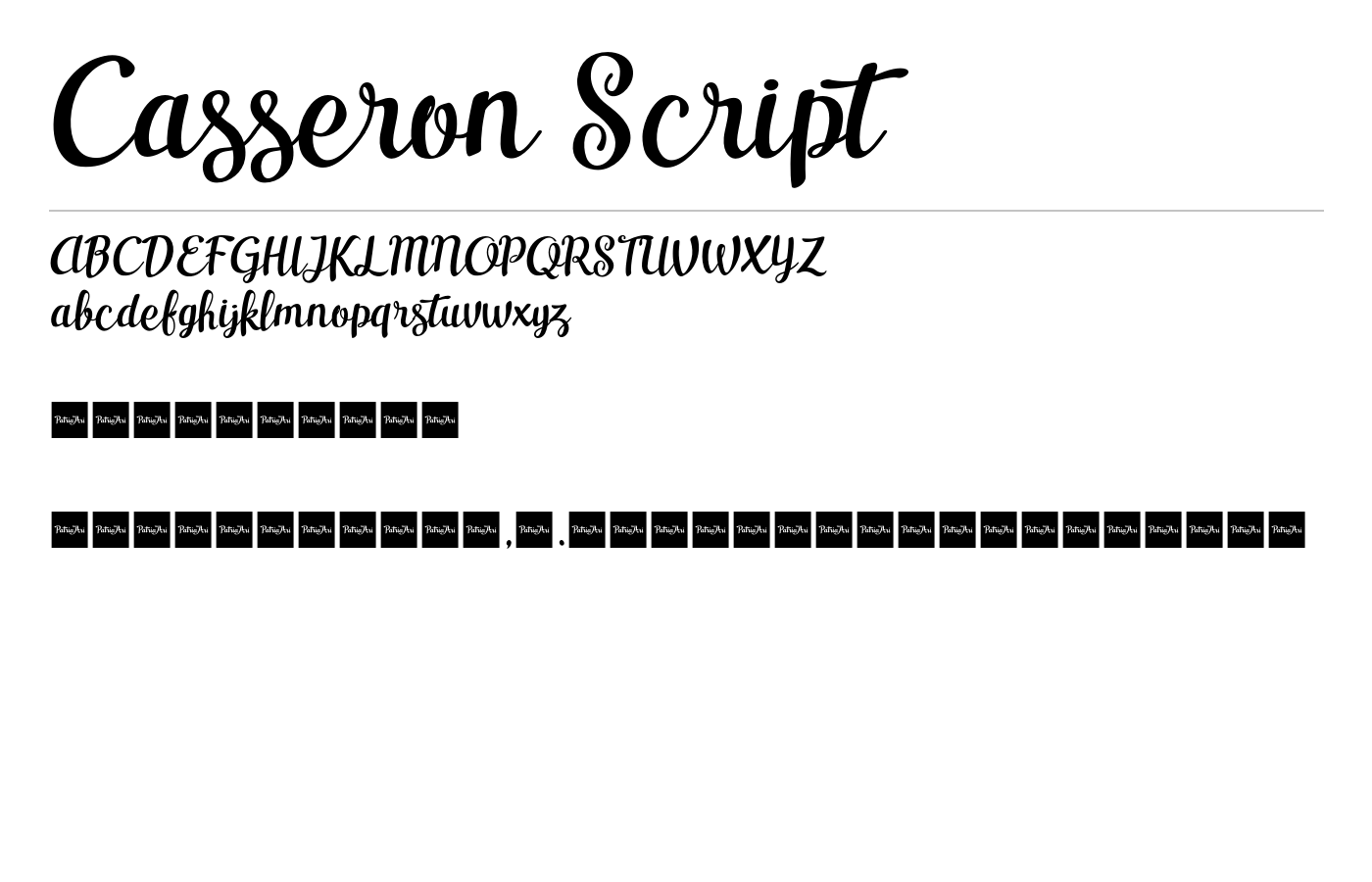 Casseron Font preview