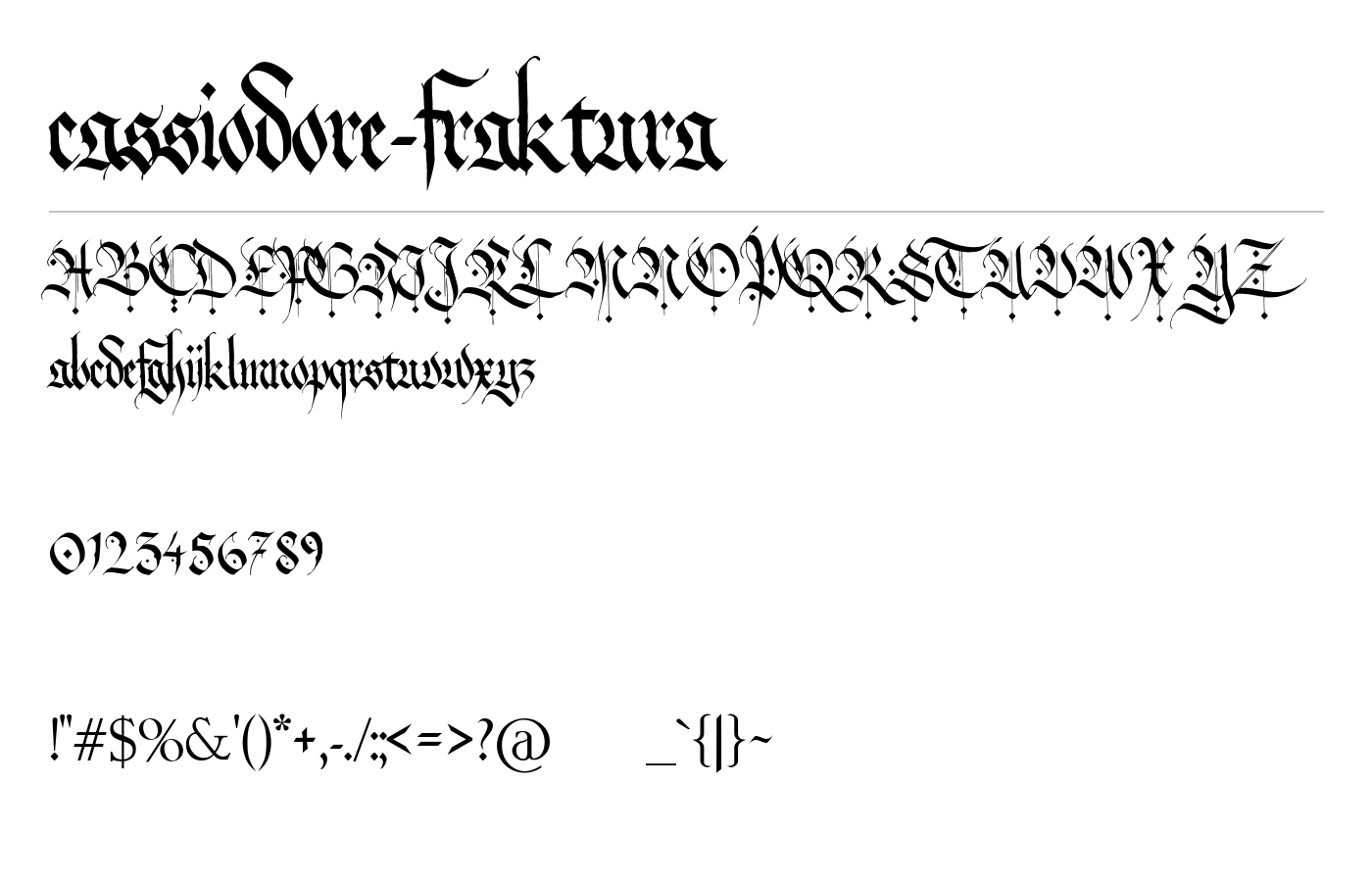 cassiodore-fraktura Font preview