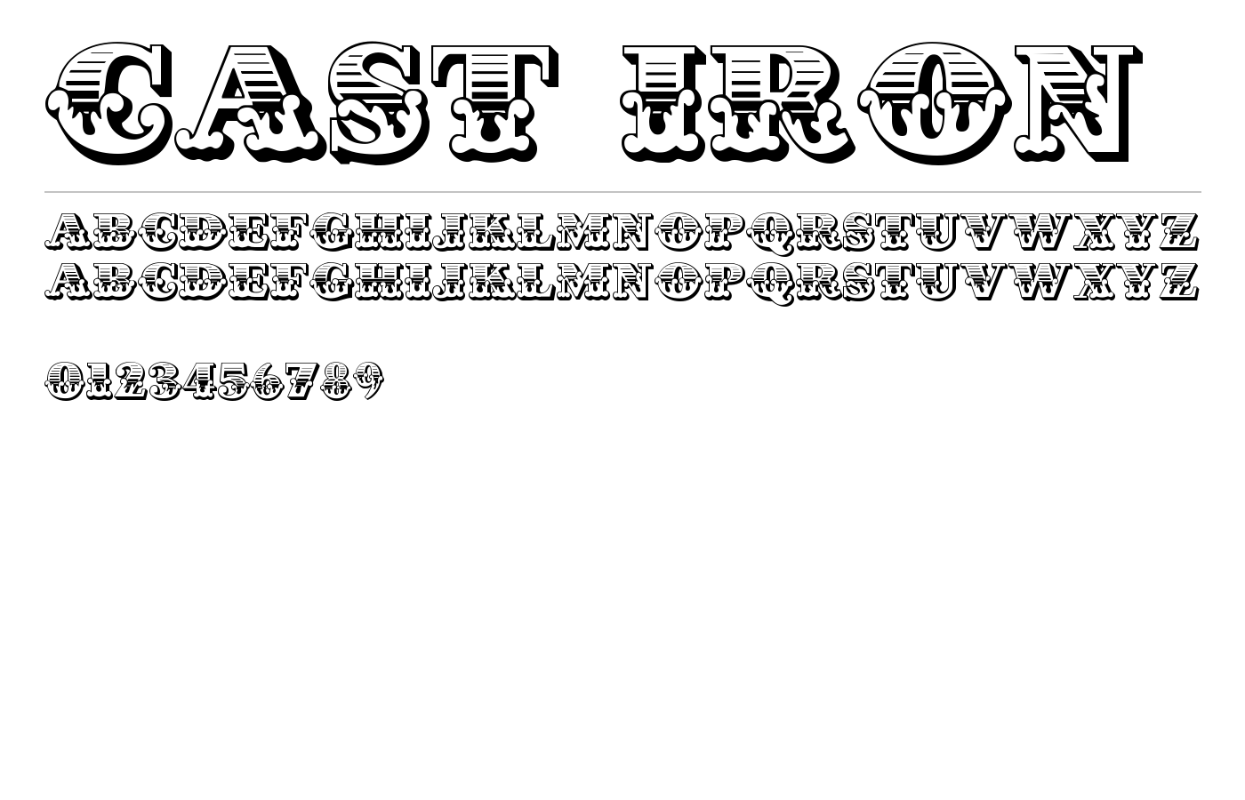 Cast Iron Font preview