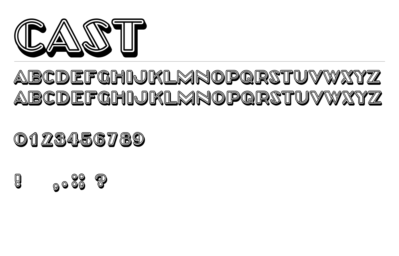 Cast Font preview
