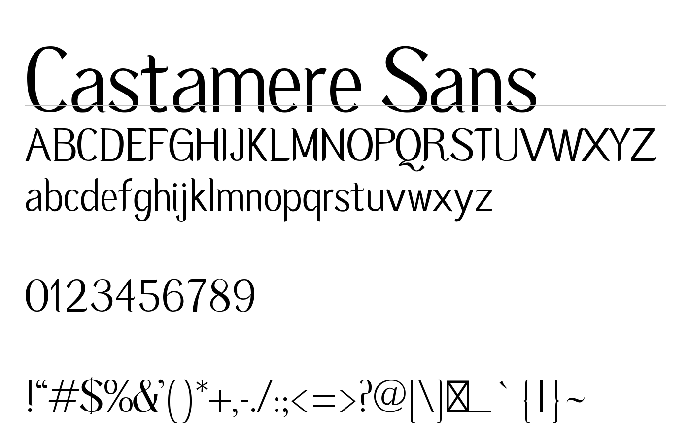 Castamere Sans Font preview