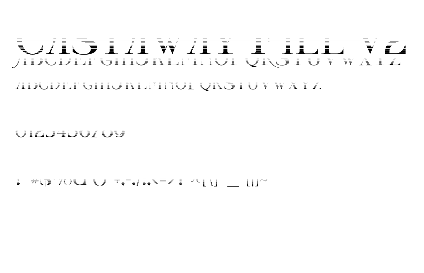 Castaway Fill v2 Font preview