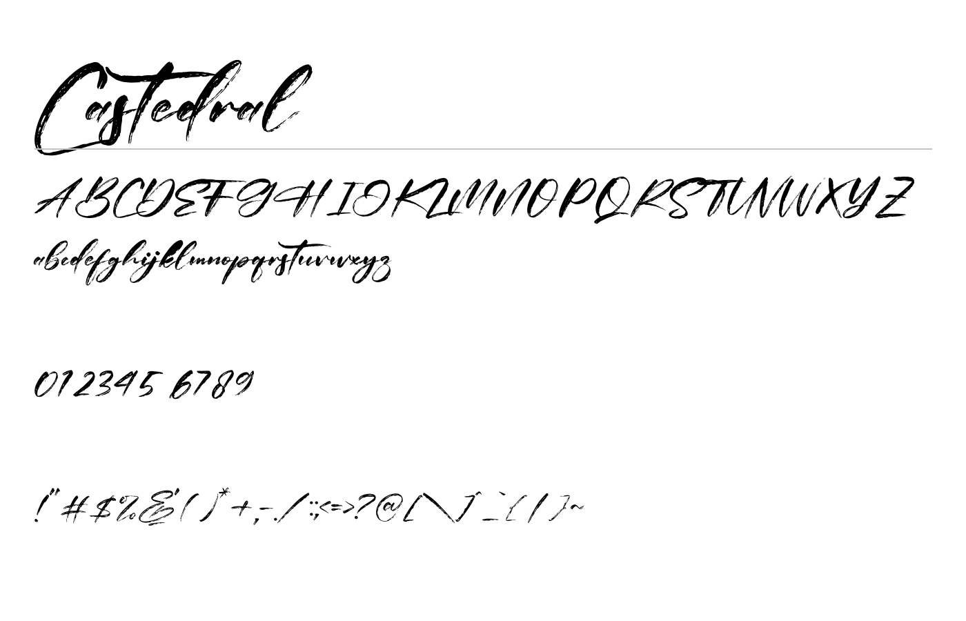 Castedral Font preview