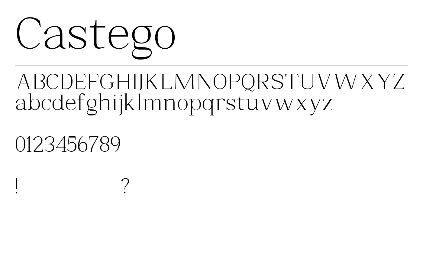 Castego Font preview
