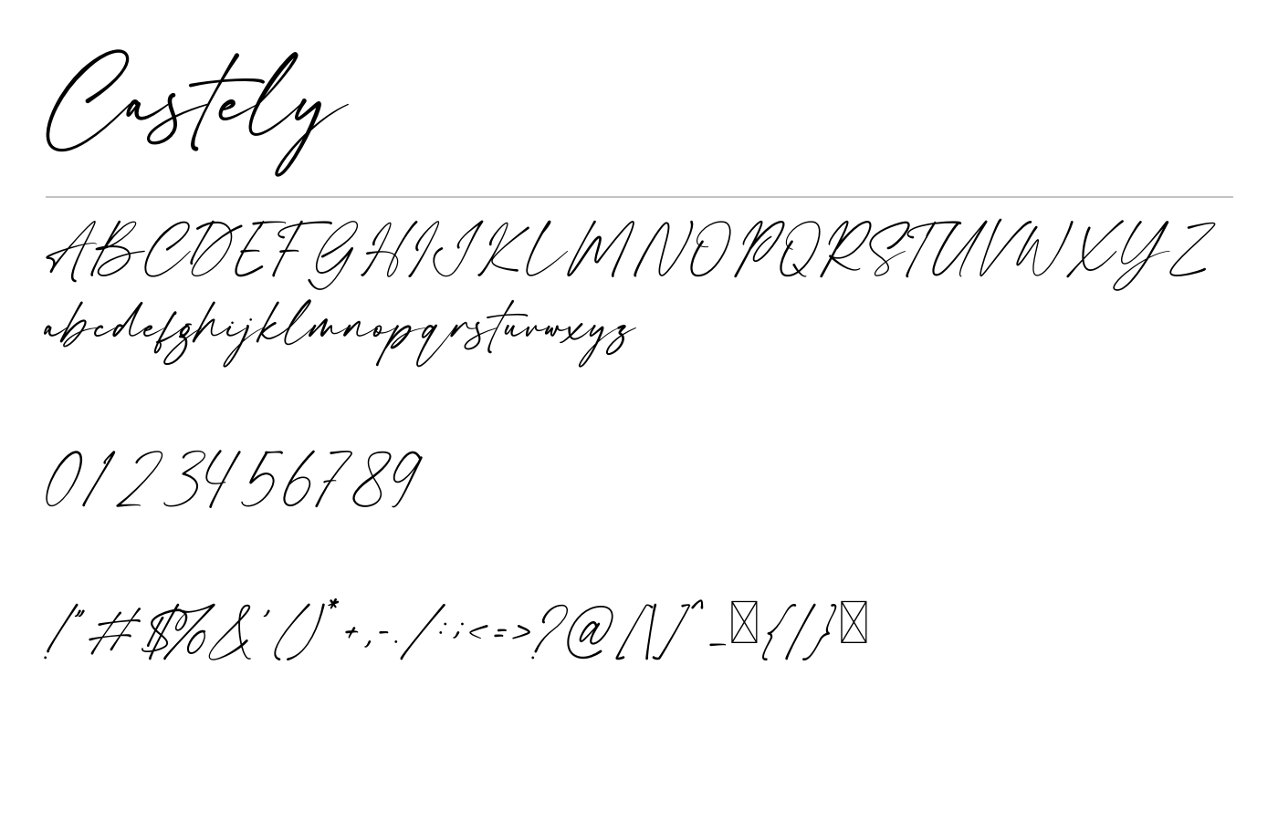Castely Font preview